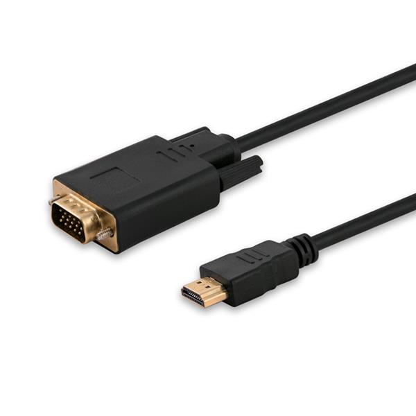 Kabel HDMI Savio CL-103 19pin męski - VGA męski 1,8m 5901986043324  - Incom Group
