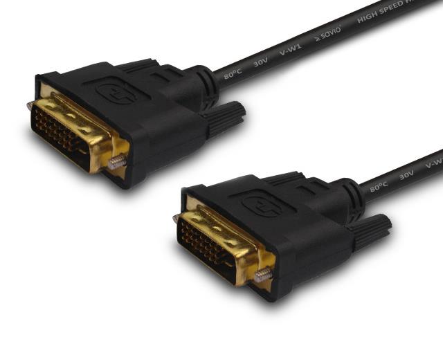  - Incom Group
 Kabel DVI DM – DVI DM 24+1 dual link Savio CL-31 1,8m Black 5901986040088