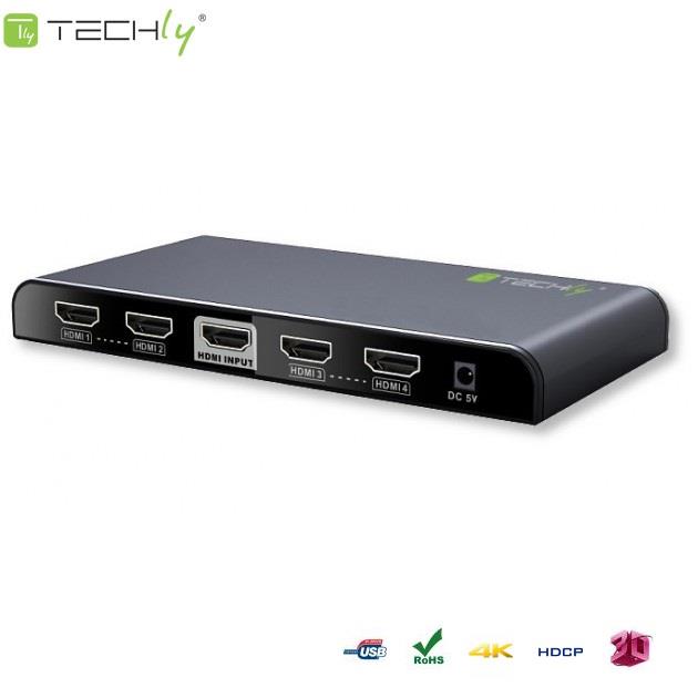  - Incom Group
 8054529023981 Rozdzielacz / Splitter Techly AV HDMI 2.0 1/4 Ultra HD 4Kx2K 3D