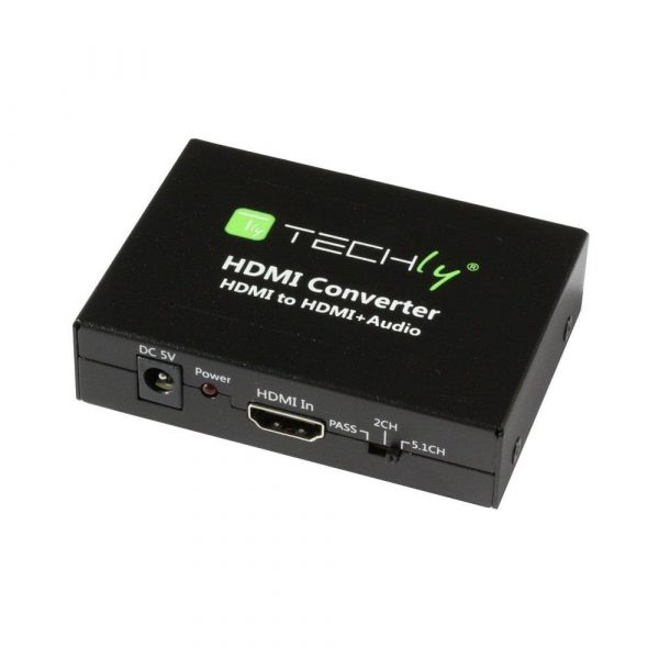 8054529025732 Adapter/Extraktor Techly HDMI Audio S/PIDF 5.1CH/RCA L/R2.0CH  - Incom Group
