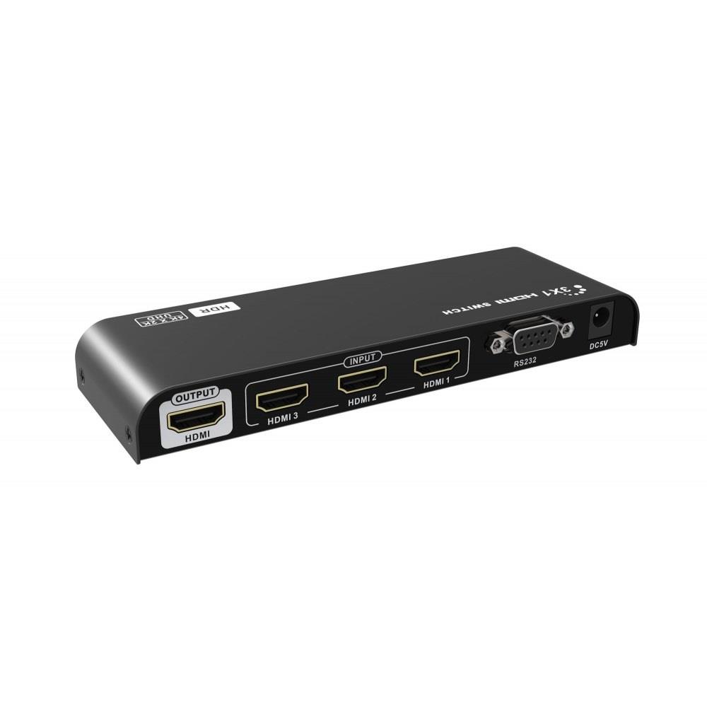 8051128104929  - Incom Group
 Przełącznik Techly HDMI 2.0 3-portowy HDR 3x1 4K*2K 30/60Hz