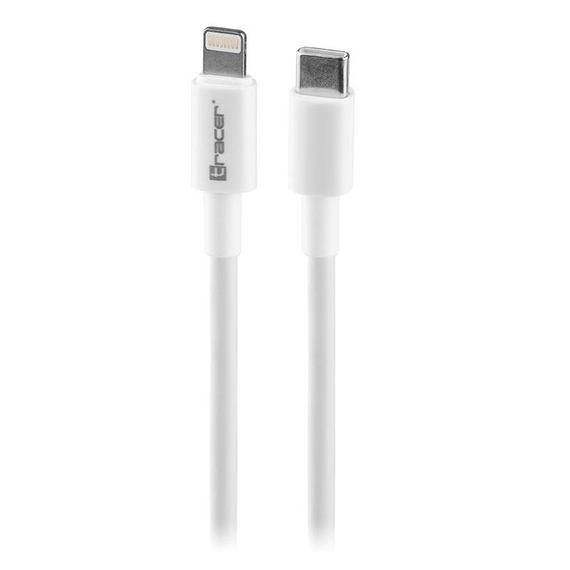 Kabel Tracer USB Type-C - Lightning M/M 1,0m biały 5907512869949  - Incom Group
