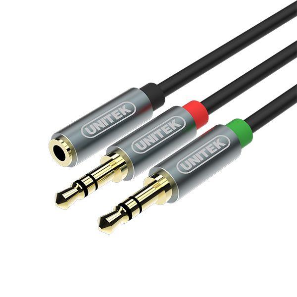  - Incom Group
 Kabel Unitek Y-C957ABK miniJack 3,5mm (F) - 2x 3,5mm (M) 4894160025388