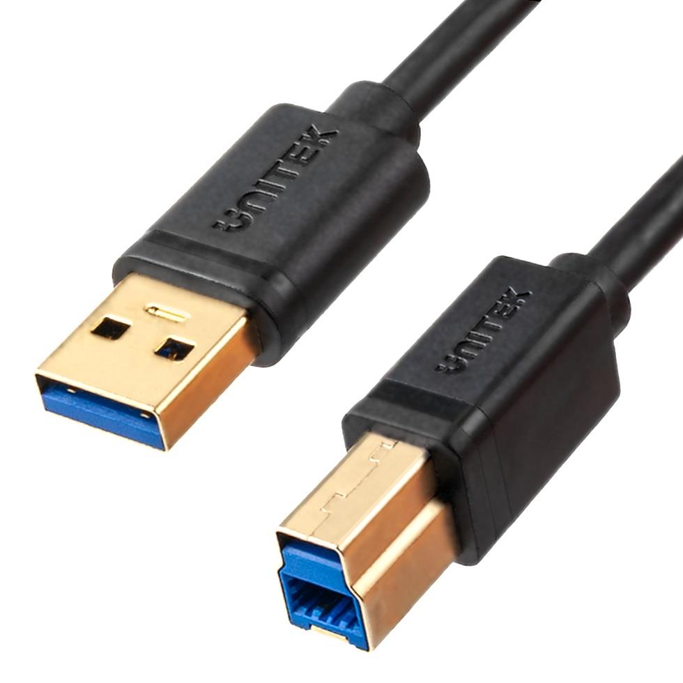 Kabel USB Unitek C14095BK-2M do drukarki, USB-A, USB 3.0, 5 Gbps, 2m 4894160046864  - Incom Group
