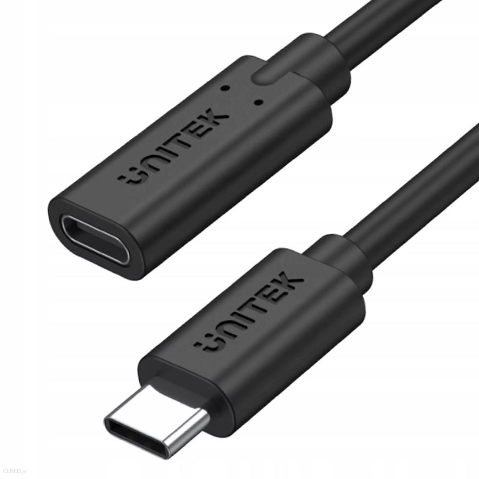  - Incom Group
 4894160047625 Kabel USB-C Unitek C14086BK-1M Przedłużacz, 10Gbps, 4K, PD 100W, M/F, 1m