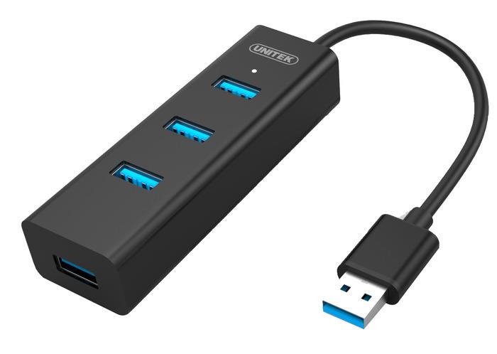 Hub USB Unitek Y-3089 4xUSB 3.0 czarny  - Incom Group
 4894160017222