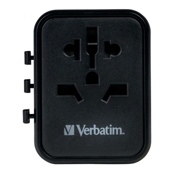 0023942495444 Adapter podróżny Verbatim UTA-02 globalny 1xUSB-C PD 20W, 1xUSB-A QC 18W  - Incom Group
