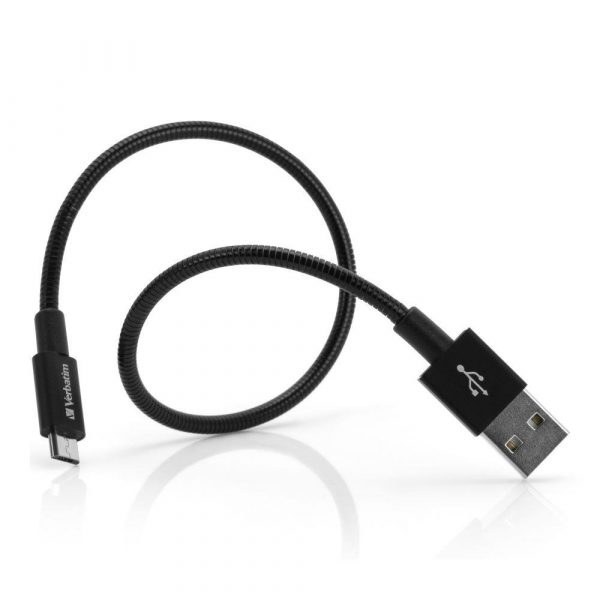 0023942488668 Kabel Verbatim micro USB-B(M) - USB-A(M) 0,3m czarny  - Incom Group
