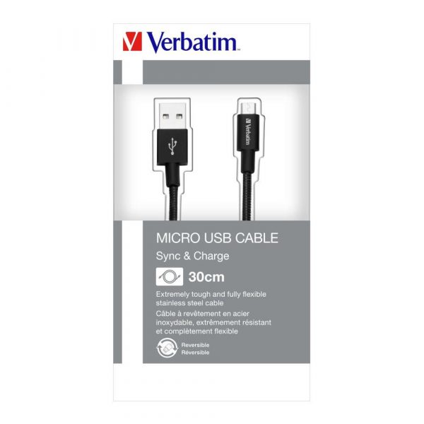  - Incom Group
 Kabel Verbatim micro USB-B(M) - USB-A(M) 0,3m czarny 0023942488668