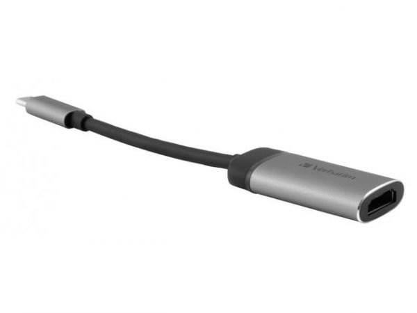 0023942491439  - Incom Group
 Kabel adapter Verbatim USB type-C(M) - HDMI(F) 0,1m czarno-srebrny