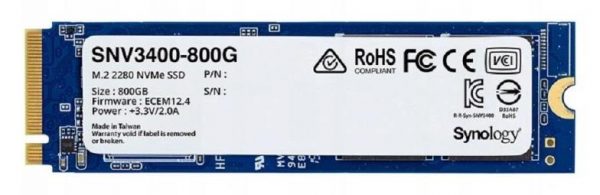  - Incom Group
 Dysk SSD M.2 NVMe do serwerów Synology SNV3400-800G 4711174724222