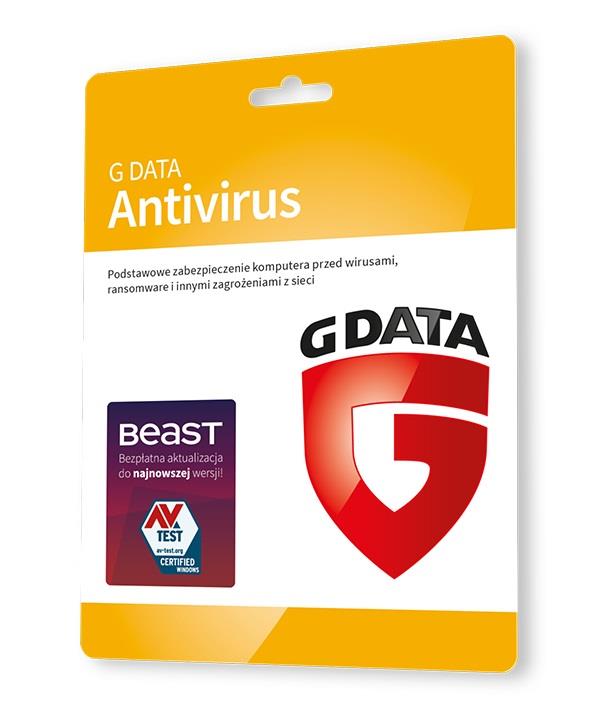  - Incom Group
 5901466005781 Oprogramowanie GDATA Antivirus 1PC 1rok karta-klucz