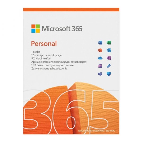 Oprogramowanie Microsoft 365 Personal PL P10 1Y 1User/5Devices Win/Mac Medialess Box  - Incom Group
 0196388209279