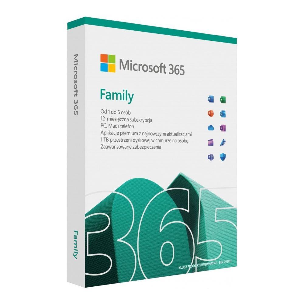 0196388208678 Oprogramowanie Microsoft 365 Family PL P10 1Y 6Users Win/Mac Medialess Box  - Incom Group
