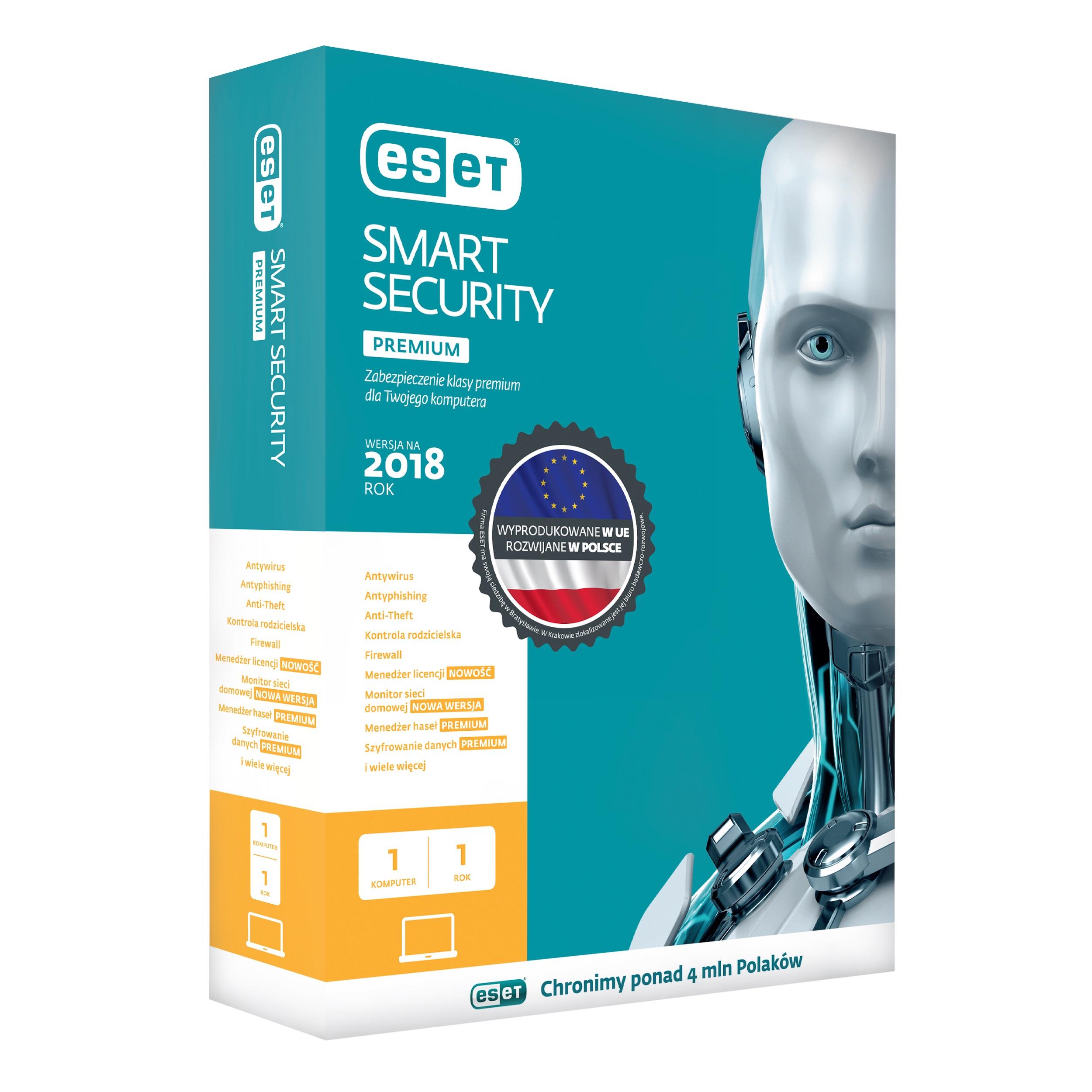 Oprogramowanie ESET Smart Security PREMIUM, 12 m-cy, BOX 5907758065136  - Incom Group
