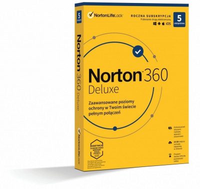 Oprogramowanie NORTON 360 Deluxe 50GB PL 1 użytkownik, 5 urządzeń, 1 rok  - Incom Group
 5397231004668