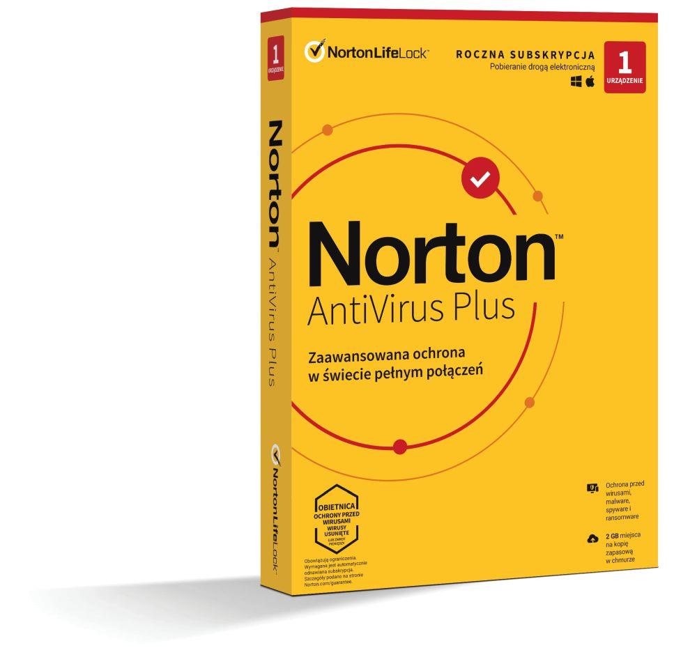 Oprogramowanie NORTON Antivirus Plus 2GB PL 1 użytkownik, 1 urządzenie, 1 rok  - Incom Group
 5397231004736