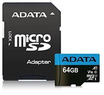 Karta pamięci ADATA microSDXC/SDHC Premier 64GB UHS-I Class 10 + adapter 4713218461933  - Incom Group
