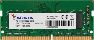 Pamięć SODIMM DDR4 ADATA Premier 8GB (1x8GB) 3200MHz CL22 1,2V Green  - Incom Group
 4711085930774