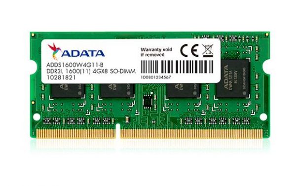 Pamięć SODIMM DDR3L ADATA 4GB (1x4GB) 1600MHz CL11 1,35V  - Incom Group
 4713435796719