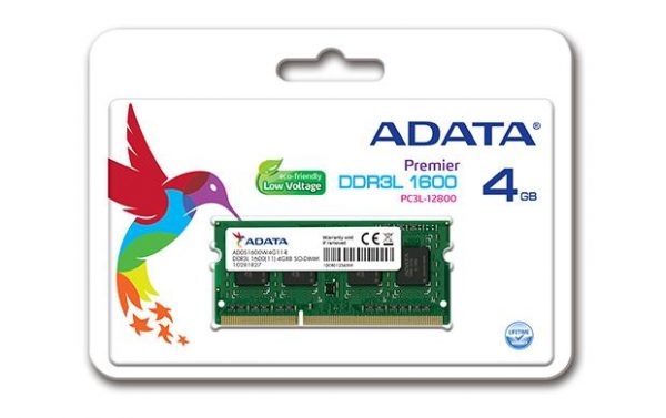 Pamięć SODIMM DDR3L ADATA 4GB (1x4GB) 1600MHz CL11 1,35V  - Incom Group
 4713435796719