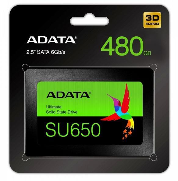  - Incom Group
 Dysk SSD ADATA Ultimate SU650 480GB 2,5" SATA3 (520/450 MB/s) 7mm, 3D NAND / Black Retail 4713218461179