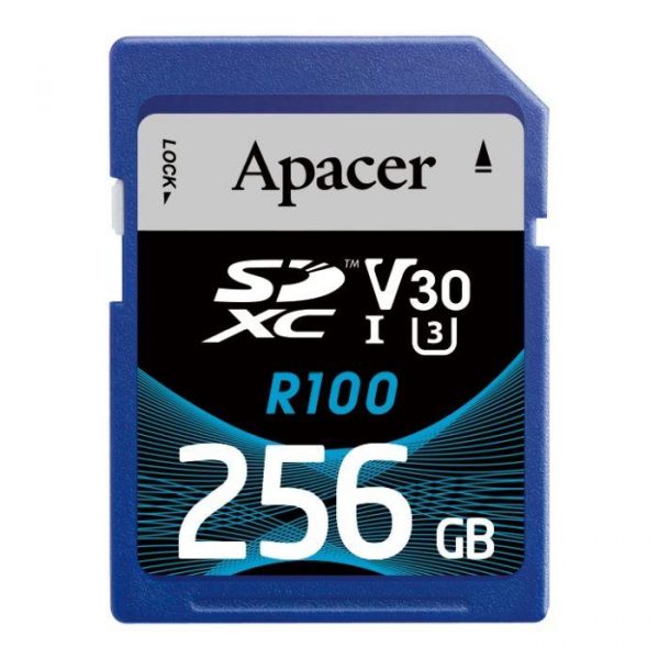 Karta pamięci SDXC Apacer R100 256GB (100/80 MB/s) Class 10 UHS-I U3 V30  - Incom Group
 4712389917355