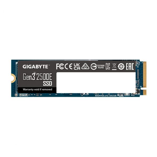 4719331844387  - Incom Group
 Dysk SSD Gigabyte Gen3 2500E 1TB M.2 2280 NVMe PCIe 3.0 x4 (2400/1800 MB/s) 3D NAND