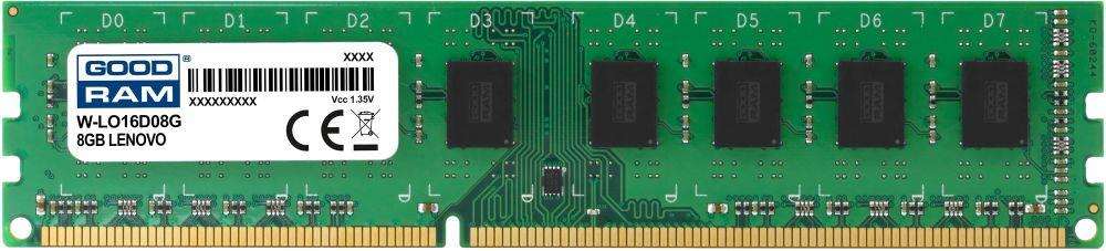 Pamięć DDR3 GOODRAM 8GB LENOVO 1600MHz PC3L-12800 DDR3 DIMM 5908267908860  - Incom Group
