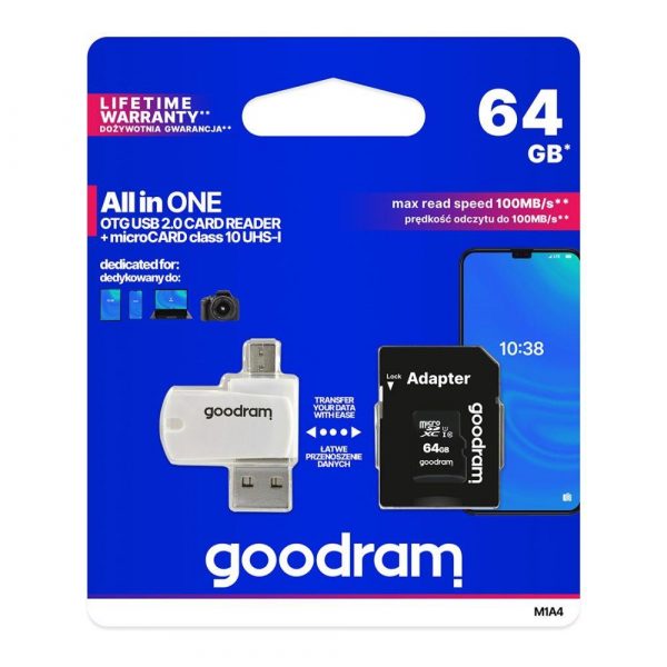  - Incom Group
 5908267930281 Karta pamięci microSDHC GOODRAM 64GB M1A4 UHS-I + Adapter