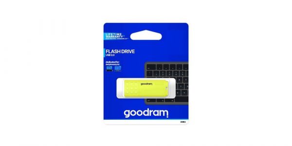 Pendrive GOODRAM UME2 128GB USB 2.0 Yellow 5908267935729  - Incom Group
