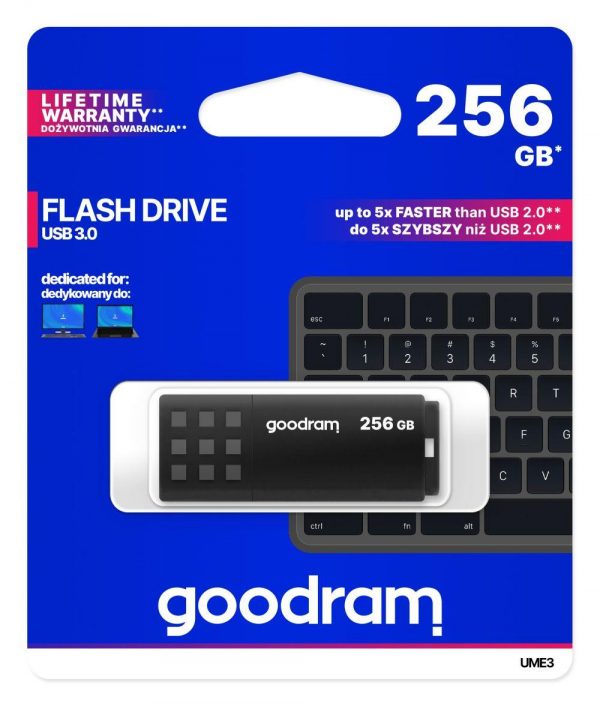  - Incom Group
 Pendrive GOODRAM 256GB UME3 USB 3.0 Black 5908267960615