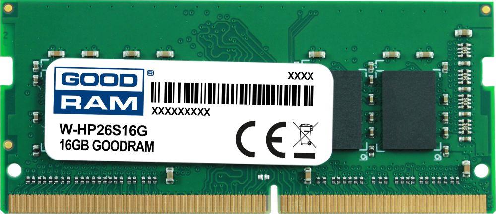  - Incom Group
 Pamięć SODIMM DDR4 GOODRAM 16GB 2666MHz  ded. do HP (W-HP26S16G) 5908267942178