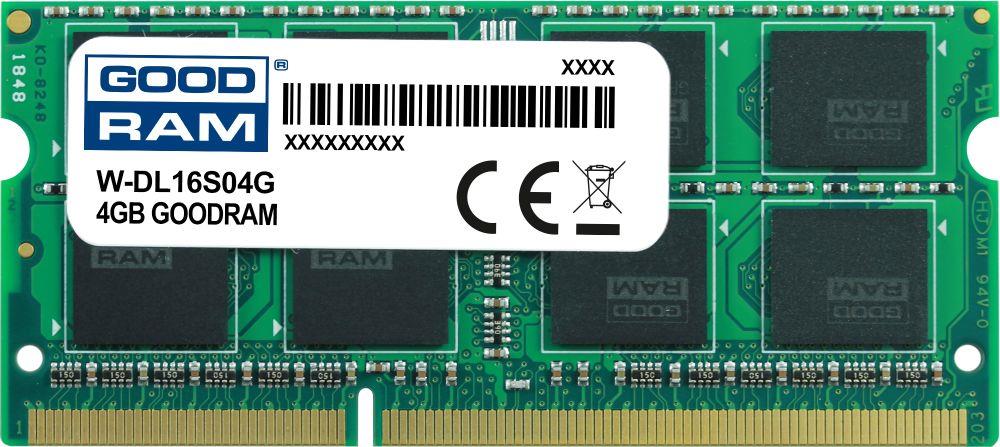 Pamięć SODIMM DDR3 GOODRAM 4GB 1600MHz  ded. do DELL (W-DL16S04G)  - Incom Group
 5908267908709