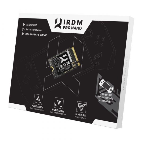 5908267965931 Dysk SSD GOODRAM IRDM PRO NANO 2TB PCIe NVMe Gen 4x4 M.2 2230 (7300/6000 MB/s) 3D NAND  - Incom Group
