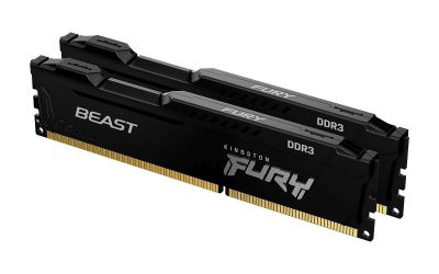 Pamięć DDR3 Kingston Fury Beast 8GB (2x4GB) 1866MHz CL10 1,5V czarna 0740617318043  - Incom Group
