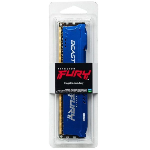 Pamięć DDR3 Kingston Fury Beast 4GB (1x4GB) 1600MHz CL10 1,5V niebieska 0740617318197  - Incom Group
