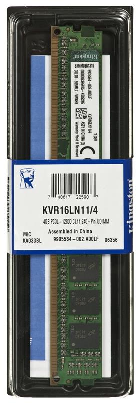  - Incom Group
 Pamięć DDR3 Kingston 4GB 1600MHz CL11 256x8 Dual Rank Low Voltage 0740617225907