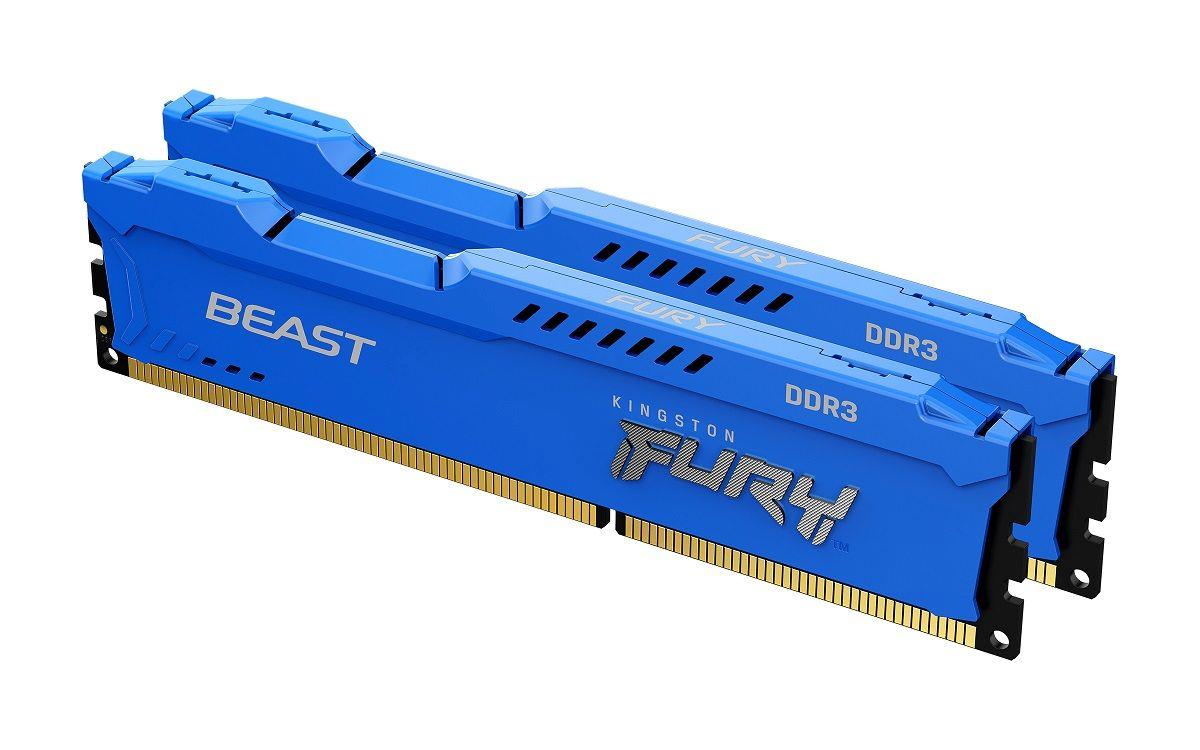  - Incom Group
 Pamięć DDR3 Kingston Fury Beast 8GB (2x4GB) 1600MHz CL10 1,5V niebieska 0740617318180