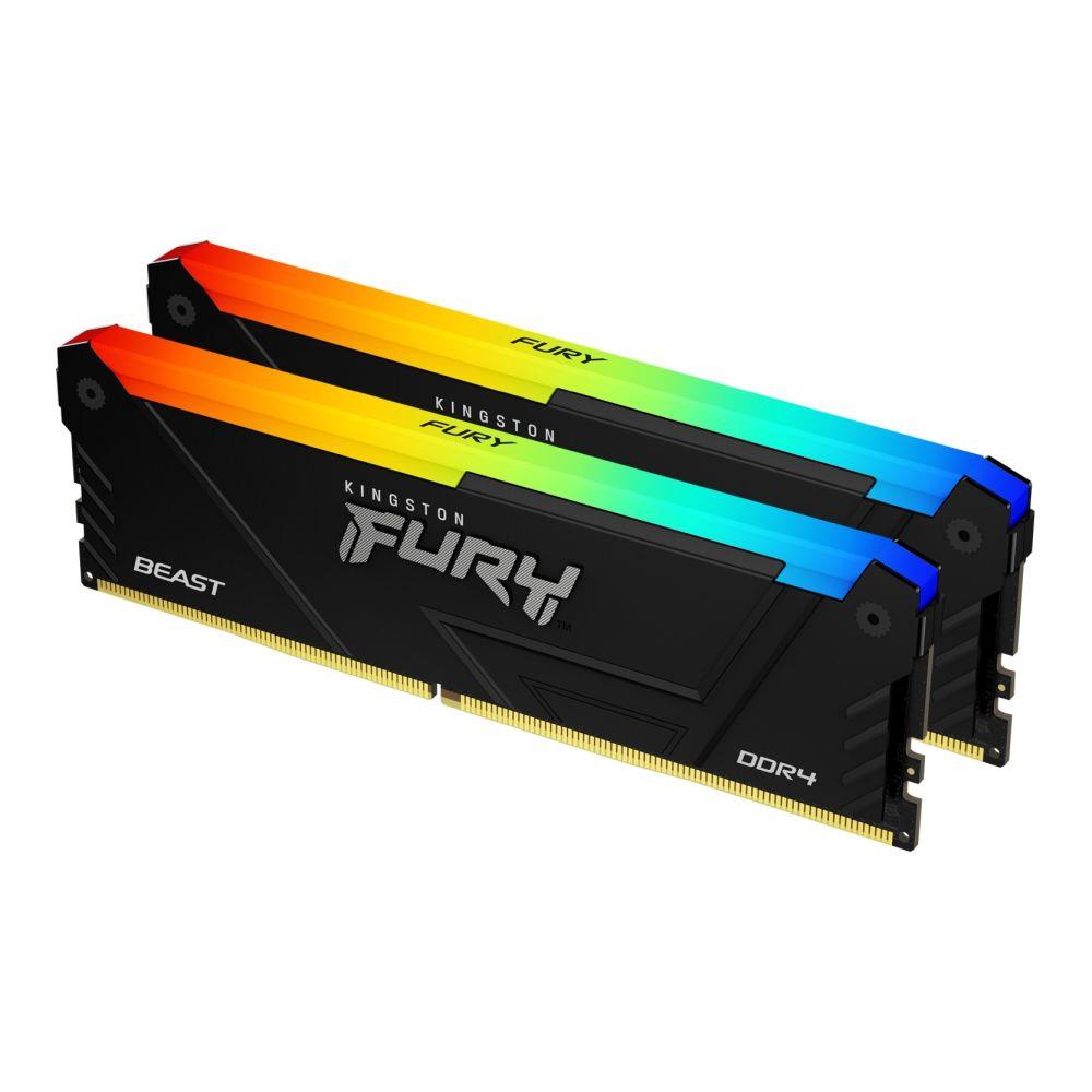 0740617337532  - Incom Group
 Pamięć DDR4 Kingston Fury Beast RGB 16GB (2x8GB) 3200MHz CL16 1,35V czarna