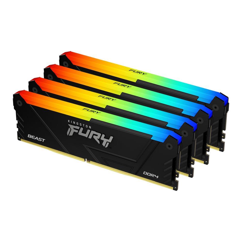  - Incom Group
 Pamięć DDR4 Kingston Fury Beast RGB 32GB (4x8GB) 3200MHz CL16 1,35V czarna 0740617337525