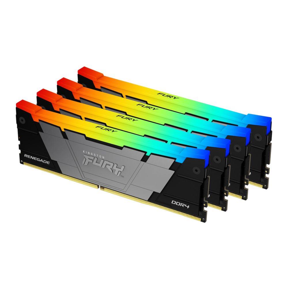 Pamięć DDR4 Kingston Fury Renegade RGB 32GB (4x8GB) 3200MHz CL16 1,35V 1Gx8 czarna  - Incom Group
 0740617338164