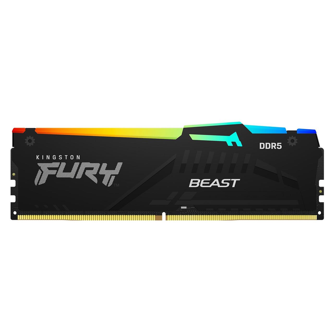  - Incom Group
 0740617328455 Pamięć DDR5 Kingston FURY Beast RGB 8GB (1x8GB) 4800MHz CL38 1,1V