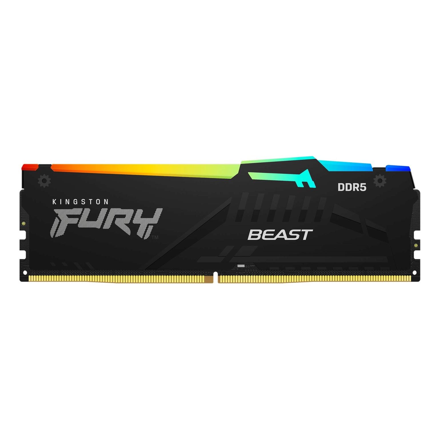  - Incom Group
 Pamięć DDR5 Kingston FURY Beast RGB 32GB (1x32GB) 4800MHz CL38 1,1V Black XMP 0740617328462