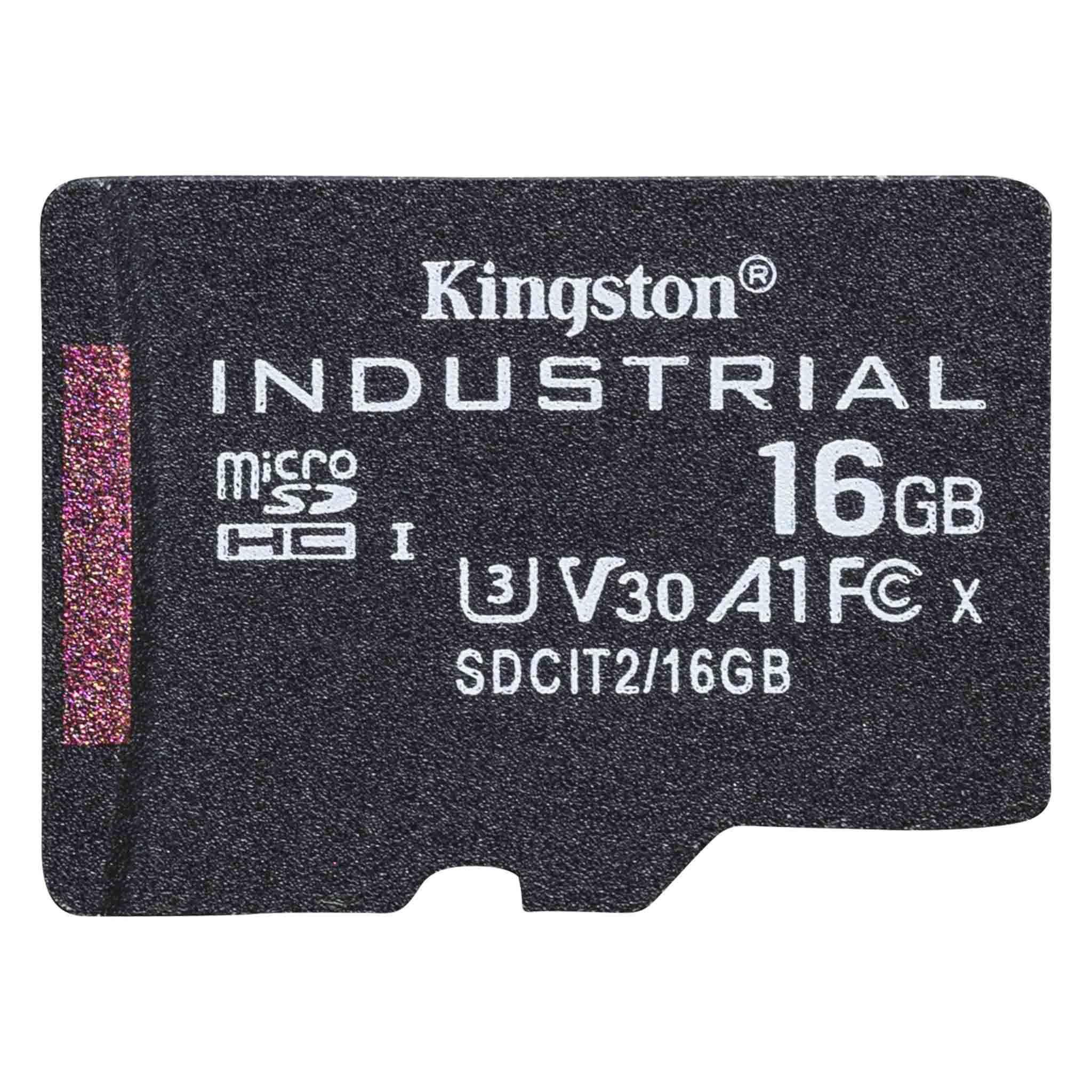 Karta pamięci Kingston Industrial microSD 16GB Class 10 UHS-I U3 0740617321098  - Incom Group
