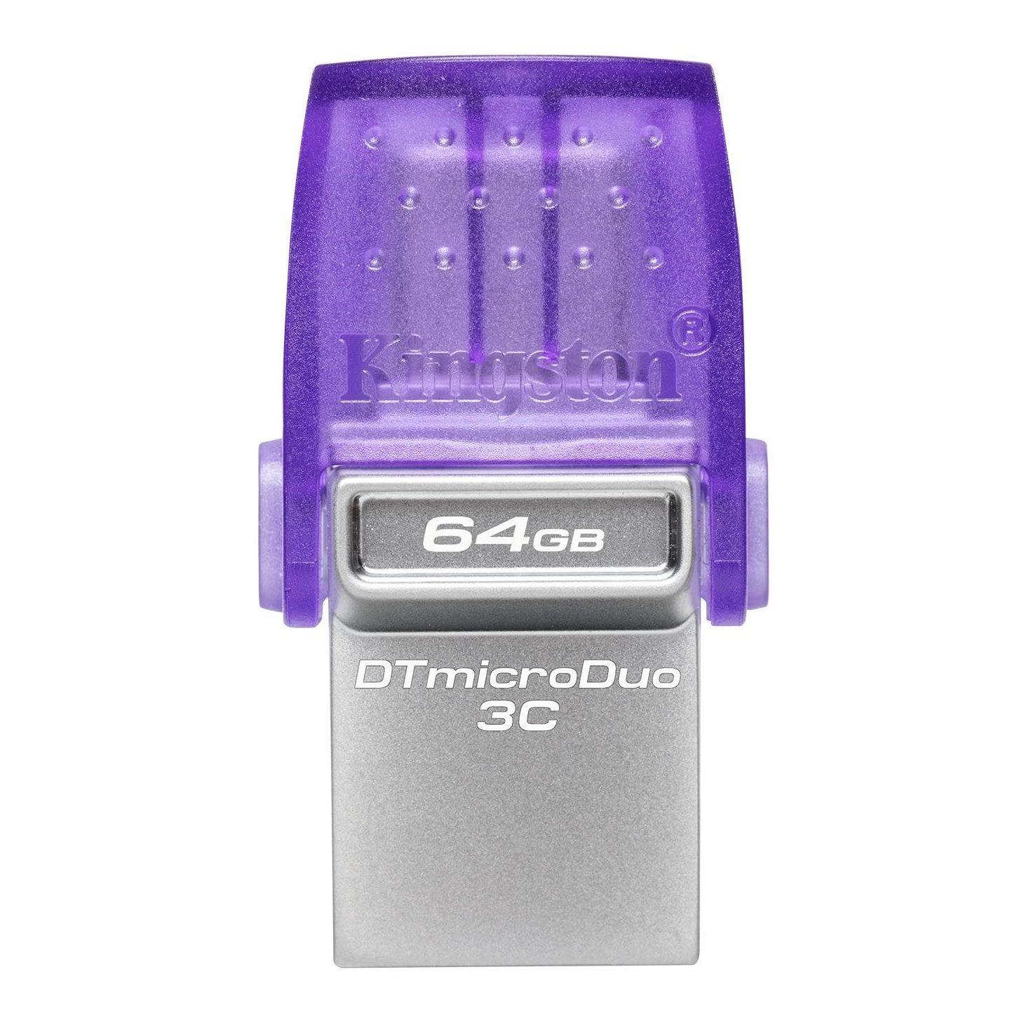 0740617328219 Pendrive Kingston DataTraveler microDuo 3C 64GB 200MB/S DUAL USB-A + USB-C 3.2 Gen 1  - Incom Group
