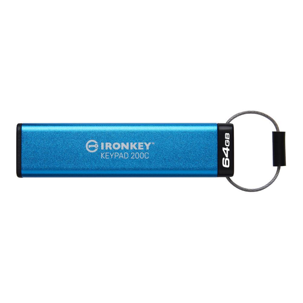 Pendrive Kingston IronKey Keypad 200C 64GB USB 3.2 Gen 1 Type-C  - Incom Group
 0740617336627