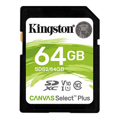 0740617297973 Karta pamięci Kingston SD Canvas Select Plus 64GB UHS-I  - Incom Group
