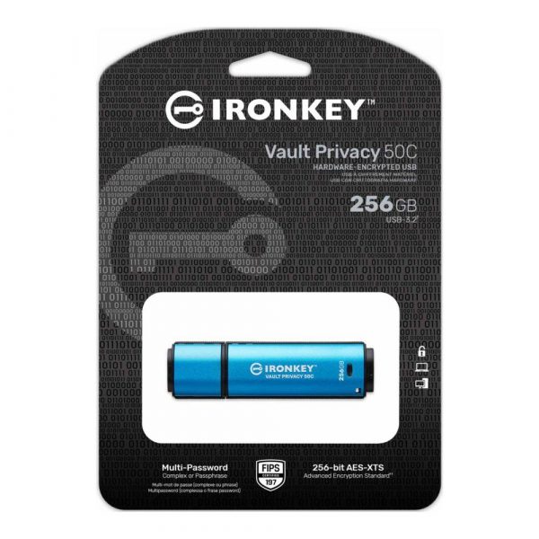  - Incom Group
 0740617330175 Pendrive Kingston IronKey Vault Privacy 50C 256GB USB 3.2 Gen 1 Type-C