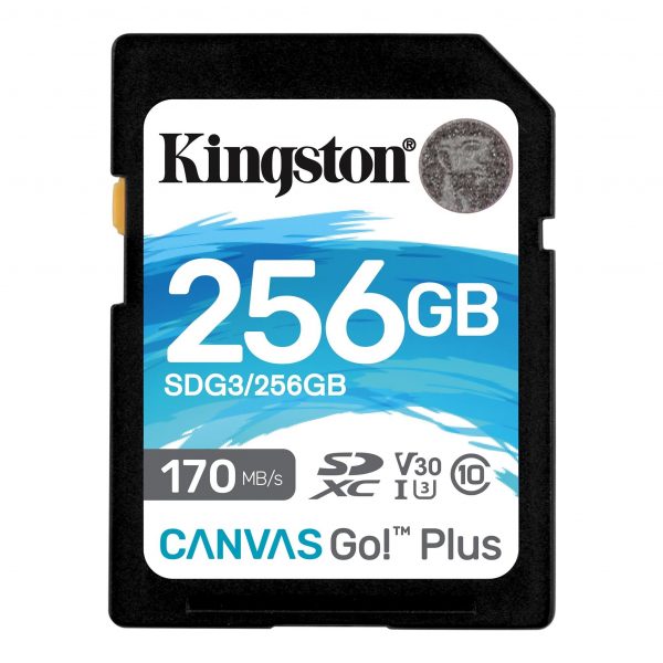 0740617301519  - Incom Group
 Karta pamięci Kingston SD Canvas Go! Plus 256GB Class 10 UHS-I